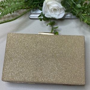 Brief Gerrit Box Clutch Purse Evening Bag Gold Chain
